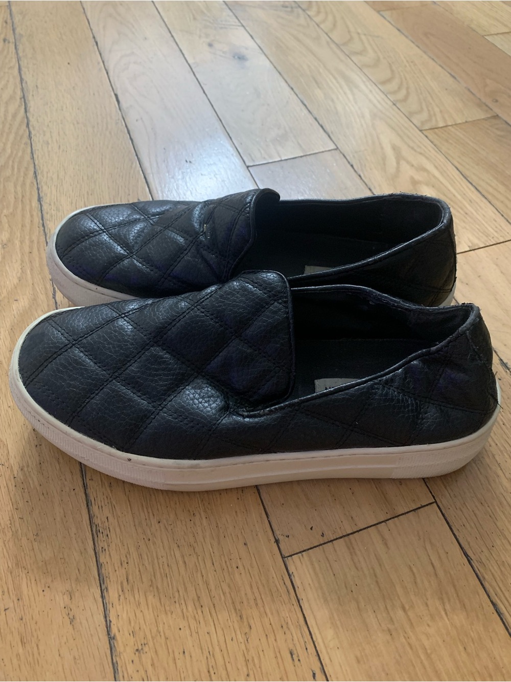 Steve Madden Black and White Slip-On Sneakers